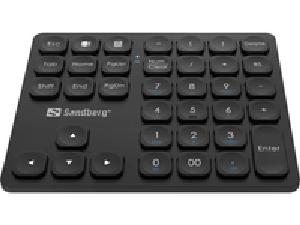 SANDBERG Wireless Numeric Keypad Pro - RF kabellos + USB - Membran Key Switch - Schwarz